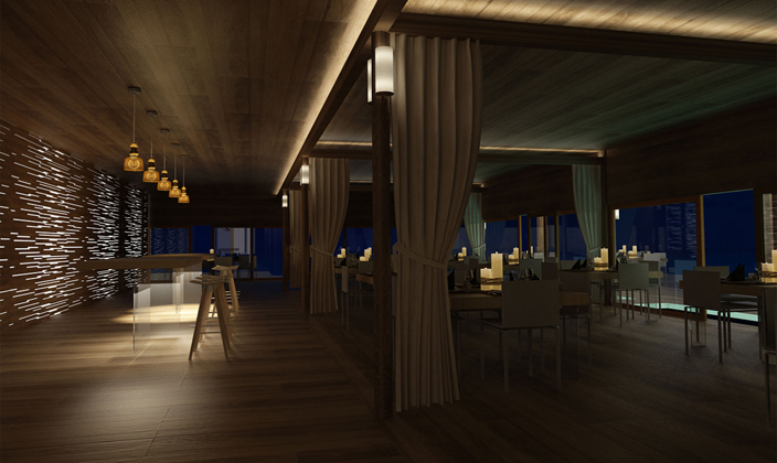 Manta Restaurant  --泻湖餐厅 dining美食的图片集（ 不详 ），印度洋三大明珠马尔代夫,可可尼岛 Cocoon Maldives